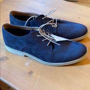 H&M dark blue suede shoes size 10.5